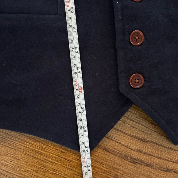 Orvis Waistcoat Mens Navy Blue Moleskin Cotton Utility Country Shooting - Picture 7 of 8